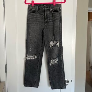 Urban Outfitters BDG high waisted Ash colored straight leg cropped jeans